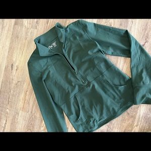 ZYIA 1/2 zip green pullover xxl